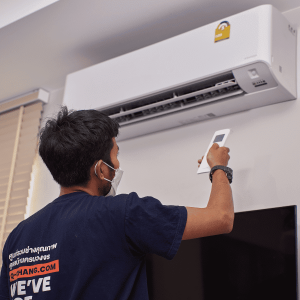 บริการล้างเครื่องปรับอากาศติดผนัง พร้อมอบโอโซน (A/C Cleaning - Wall Type)