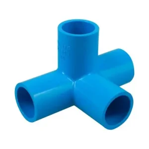 สี่ทางครอส ฟ้า 3/4" (20มม.) (กากบาท)