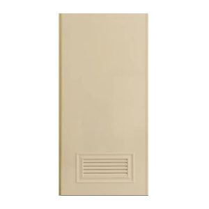 ประตู PVC UNIX รุ่น Super L2 เกล็ด 70X180 สีครีม เจาะลูกบิด
